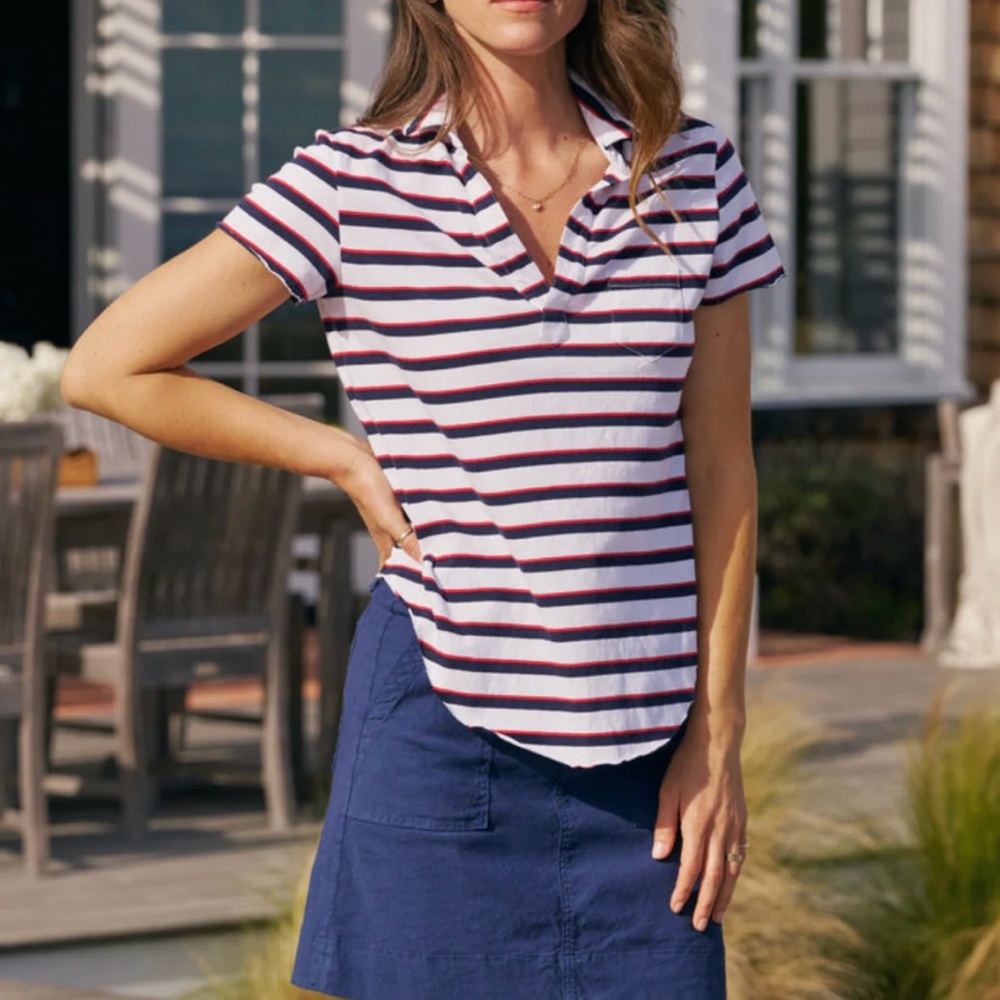 Frank & Eileen Charlotte‎ Perfect Polo, Size Large NWOT